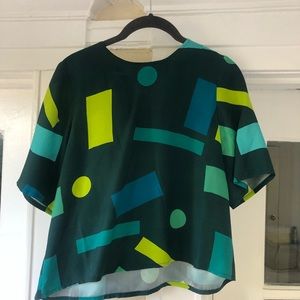Dusen Dusen Silk Mask Tee Green Mobile - XS